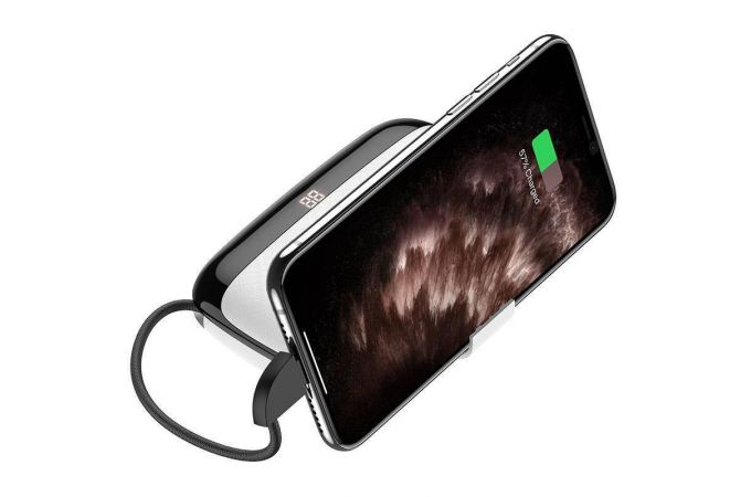 Универсальный дополнительный аккумулятор Power Bank HOCO S29 кабель MicroUSB (10000 mAh) (черный)