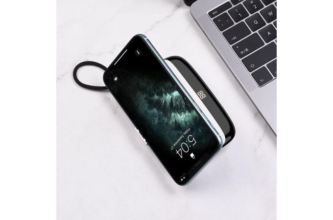 Универсальный дополнительный аккумулятор Power Bank HOCO S29 кабель MicroUSB (10000 mAh) (черный)