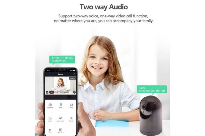 Видеокамера Орбита OT-VNI44 Черный IP-WI-FI (1920*1080, 2Mpix, 3,6мм, пластик)