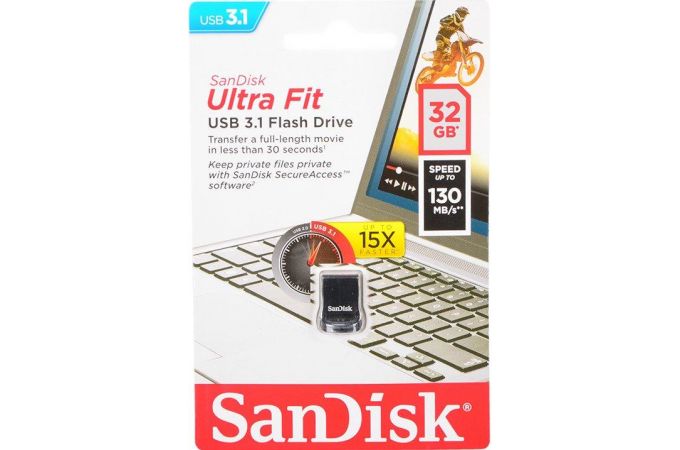 Флешка USB 2.0 SanDisk Cruzer Ultra Fit USB3.1 32Gb