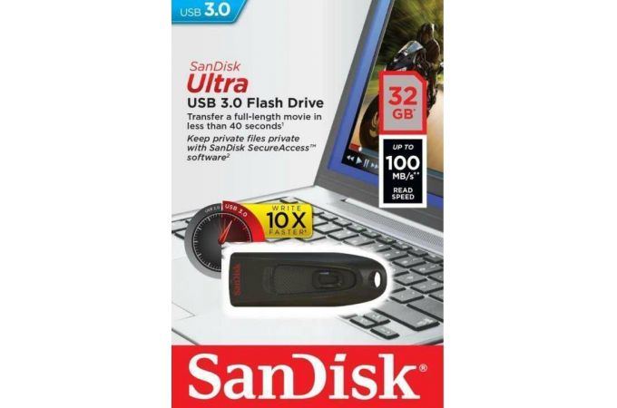 Флешка USB 2.0 SanDisk Cruzer Ultra USB 3.0 32Gb