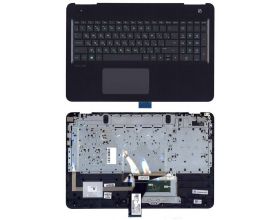 Клавиатура для ноутбука HP 15-BC топкейс зеленый шрифт