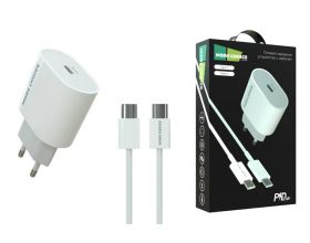 Сетевое зарядное устройство USB-C More Choice PURE СЗУ 1Type-C 3.0A PD 25W быстрая зарядка для Type-C Type-C More choice NC65a (White)