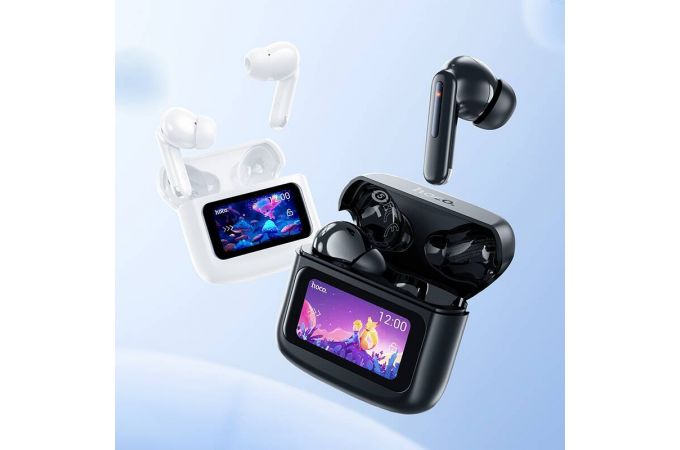 Наушники вакуумные беспроводные HOCO EQ14 Cool color true wireless BT headset with touch screen (черный)