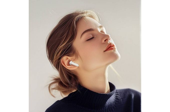 Наушники вакуумные беспроводные HOCO EQ22 Singer true wireless ANC+ENC noise reduction BT headset (облачно-белый)
