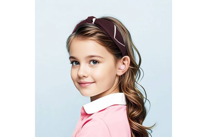 Наушники вакуумные беспроводные HOCO EW111 Friendly true wireless children BT headset (розовый)