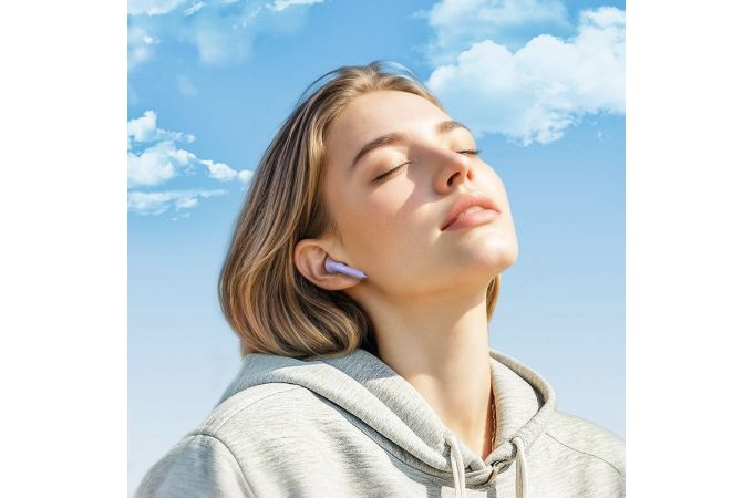 Наушники вакуумные беспроводные HOCO EW201 Graceful true wireless BT headset (черная полночь)