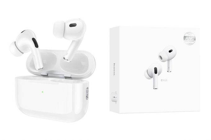 Наушники вакуумные беспроводные HOCO EW51 True wireless ANC noise reduction BT headset (белый)