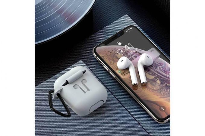 Наушники вакуумные беспроводные HOCO ES26 Plus Original series apple wireless Bluetooth (белый + заушники)