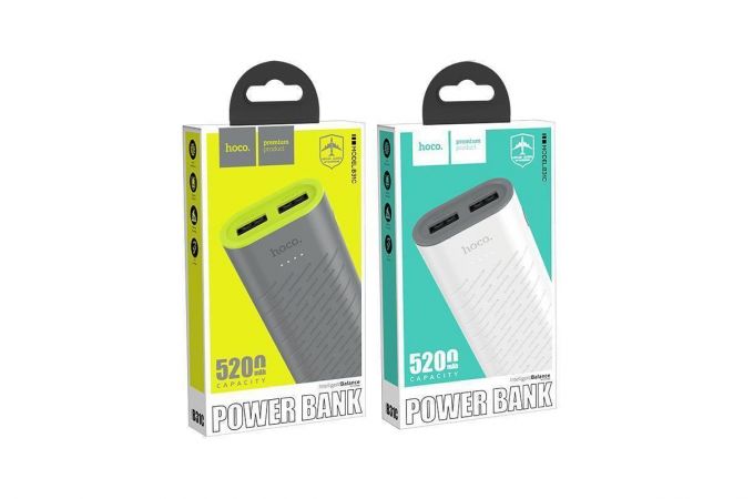 Универсальный дополнительный аккумулятор Power Bank HOCO B31C (5200 mAh) (белый)