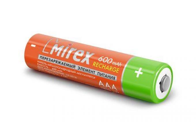 Аккумулятор Ni-MH Mirex HR03 / AAA 600mAh 1,2V цена за 2 шт (2/20/100), блистер (23702-HR03-06-E2)