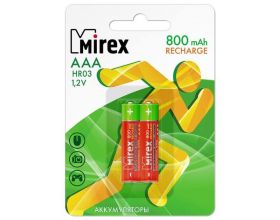 Аккумулятор Ni-MH Mirex HR03 / AAA 800mAh 1,2V цена за 2 шт (2/20/100), блистер (23702-HR03-08-E2)