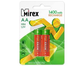 Аккумулятор Ni-MH Mirex HR6 / AA 1400mAh 1,2V цена за 2 шт (2/20/100), блистер (23702-HR6-14-E2)