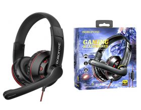 Наушники мониторные проводные с микрофоном BOROFONE BO102 Amusement gaming headphones (красный)