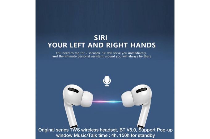 Наушники вакуумные беспроводные BOROFONE BW03 Original Series true Wireless Earphone Bluetooth (белый)