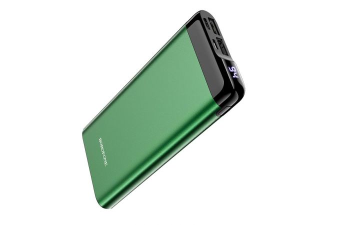 Универсальный дополнительный аккумулятор Power Bank BOROFONE BJ10 (10000 mAh) (темно-зеленый)