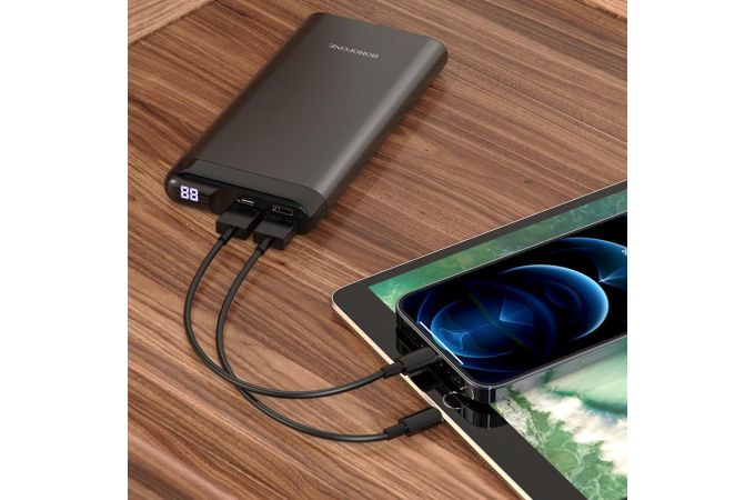 Универсальный дополнительный аккумулятор Power Bank BOROFONE BJ10 (10000 mAh) (темно-зеленый)