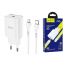 Сетевое зарядное устройство USB-C + кабель Lightning - Type-C HOCO N14 PD20W+QC 3.0 (белый)
