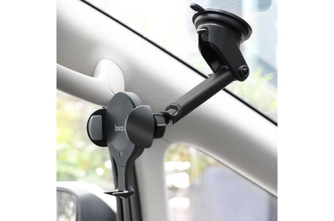 Держатель автомобильный для телефона HOCO CA60 car holder черный (с беспроводной зарядкой)