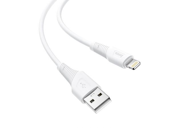 Кабель USB - Lightning HOCO X58, 2,4A (белый) 1м (силиконовый)