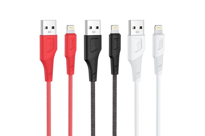 Кабель USB - Lightning HOCO X58, 2,4A (белый) 1м (силиконовый)