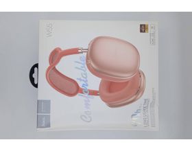 Наушники мониторные беспроводные HOCO W55 Pleasing BT headphones (розовый) (УЦЕНКА! МЯТАЯ УПАКОВКА)