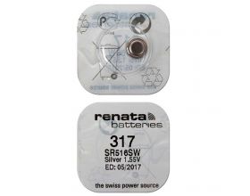 Батарейка литиевая Renata R317 (SR516SW) BL1 блистер цена за 1 шт (Швейцария)