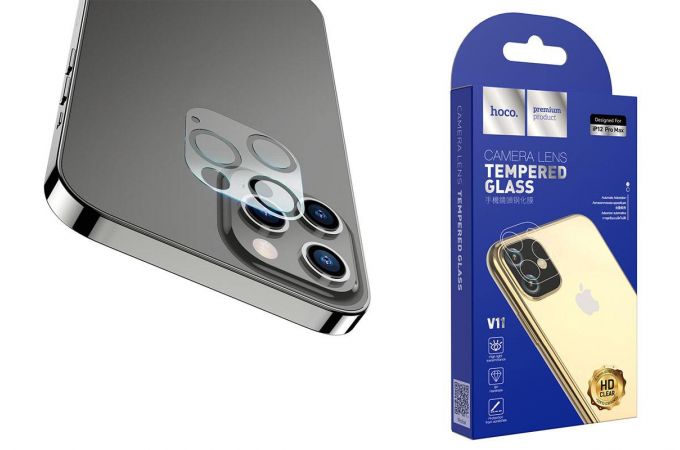Защитное стекло камеры  iPhone 12 (6.1) HOCO Lens flexible tempered film for iPhone12 (V11) прозрачное