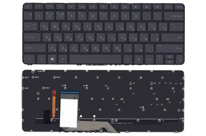 Клавиатура для ноутбука HP Spectre X360 13-4000 черная с подсветкой