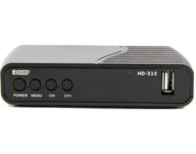 ТВ приставка DVB-T2 Эфир HD-215 ЭДО дисплей, Dolby Digital, обучаемый пульт ДУ