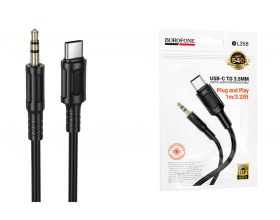 BOROFONE BL25B AUX аудио кабель/3.5 mm jack - Type-C/ 1m/ черный