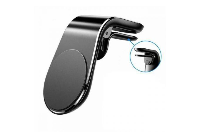 Держатель автомобильный для телефона H-CT318 магнитный в решетку радиатора (цвет черный)