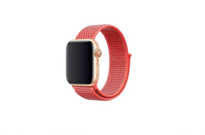 Нейлоновый ремешок EVA для Apple Watch 42/44 mm ярко-розовый