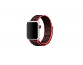 Нейлоновый ремешок EVA для Apple Watch 42/44 mm черно-красный