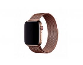 Металлический магнитный браслет  "Миланское плетение" для Apple Watch 38-40 мм цвет бронза