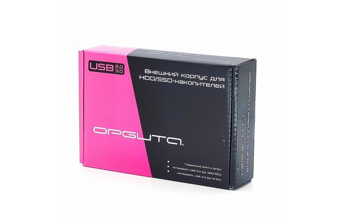 Кейс USB2.0 Орбита OT-PCD02 для HDD/SSD SATA 2.5'' металлический