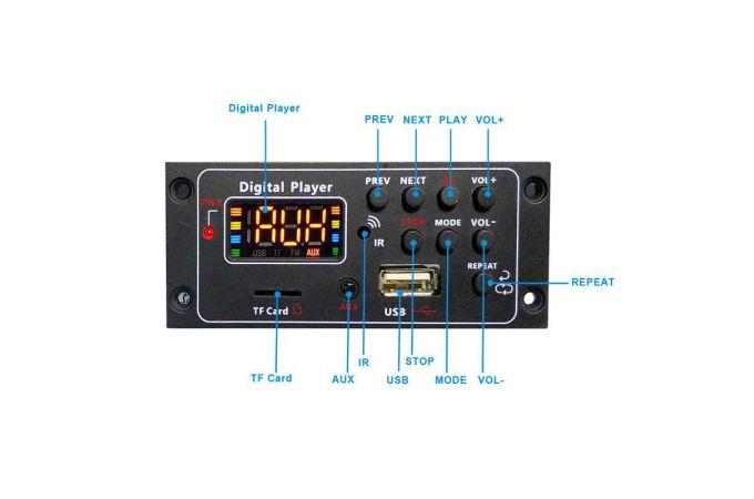 Модуль встраиваемый MP3 Орбита OT-SPM04 BT(CW6611E,12В)