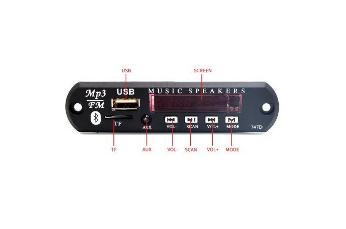 Модуль встраиваемый MP3 Орбита OT-SPM08 BT(AB5305A,12В)