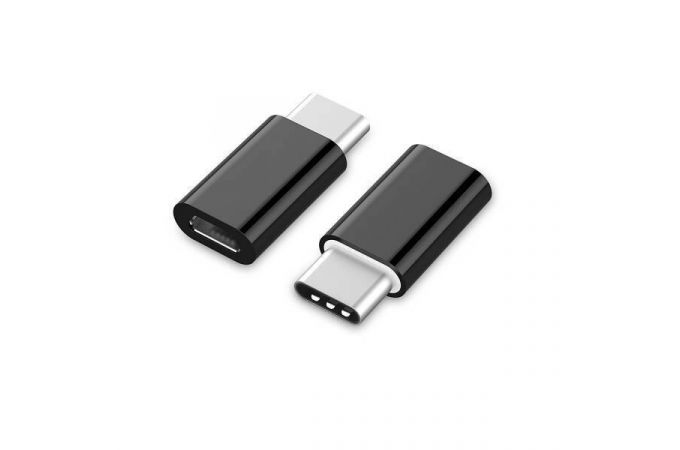 Переходник Орбита OT-SMA04 (гнездо microUSB - штекер TYPE-C) - (упаковка 20шт) (черный)