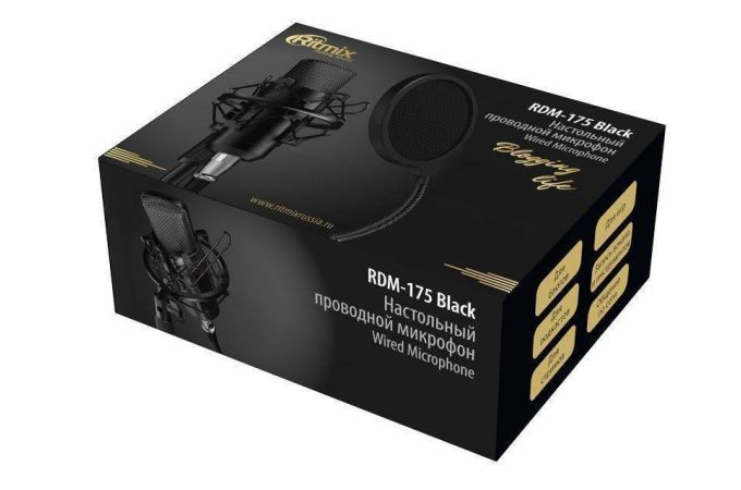 Микрофон для ПК Ritmix rdm-175 (черный)