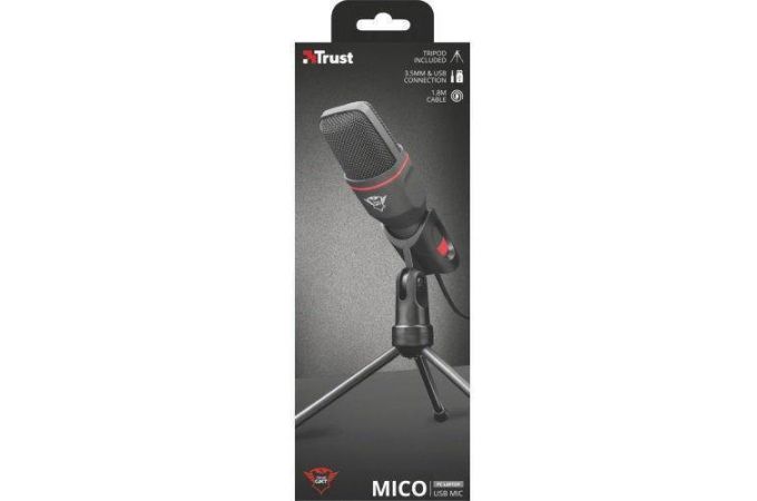 Микрофон для ПК настольный Trust GXT 212 MICO USB (серый)