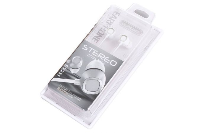 Наушники вакуумные проводные ELMCOEI EV-231 (3.5мм) (белый)