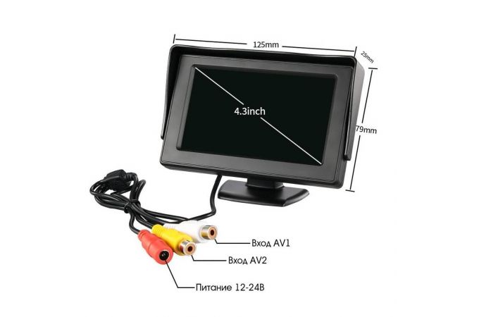 Монитор и камера автомобильные в наборе TDS TS-CAV33 (4.3",480*270,12-24В)