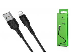 Кабель USB - Lightning BOROFONE BX16, 2,4A (черный) 1м