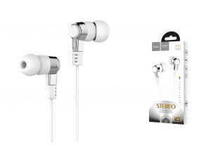 Наушники вакуумные проводные HOCO M52 Amazing rhyme universal wired earphones with mic (белый)