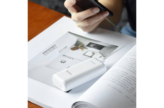 Универсальный дополнительный аккумулятор Power Bank HOCO B35 A (5200 mAh) (белый)