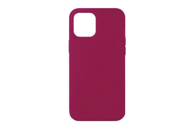 Чехол для iPhone 12 Pro Max (6.7) Silicone Case Soft Touch (темная фуксия)