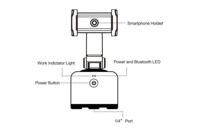 Вращающаяся панорамная головка Apai Genie II Золотой (с детектером движения)