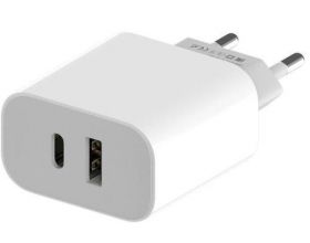 Сетевое зарядное устройство USB Maxvi (CHL-602PD) USB + USB-C (белый)