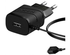 Сетевое зарядное устройство USB кабель MicroUSB Maxvi TCM-101MB (черный)